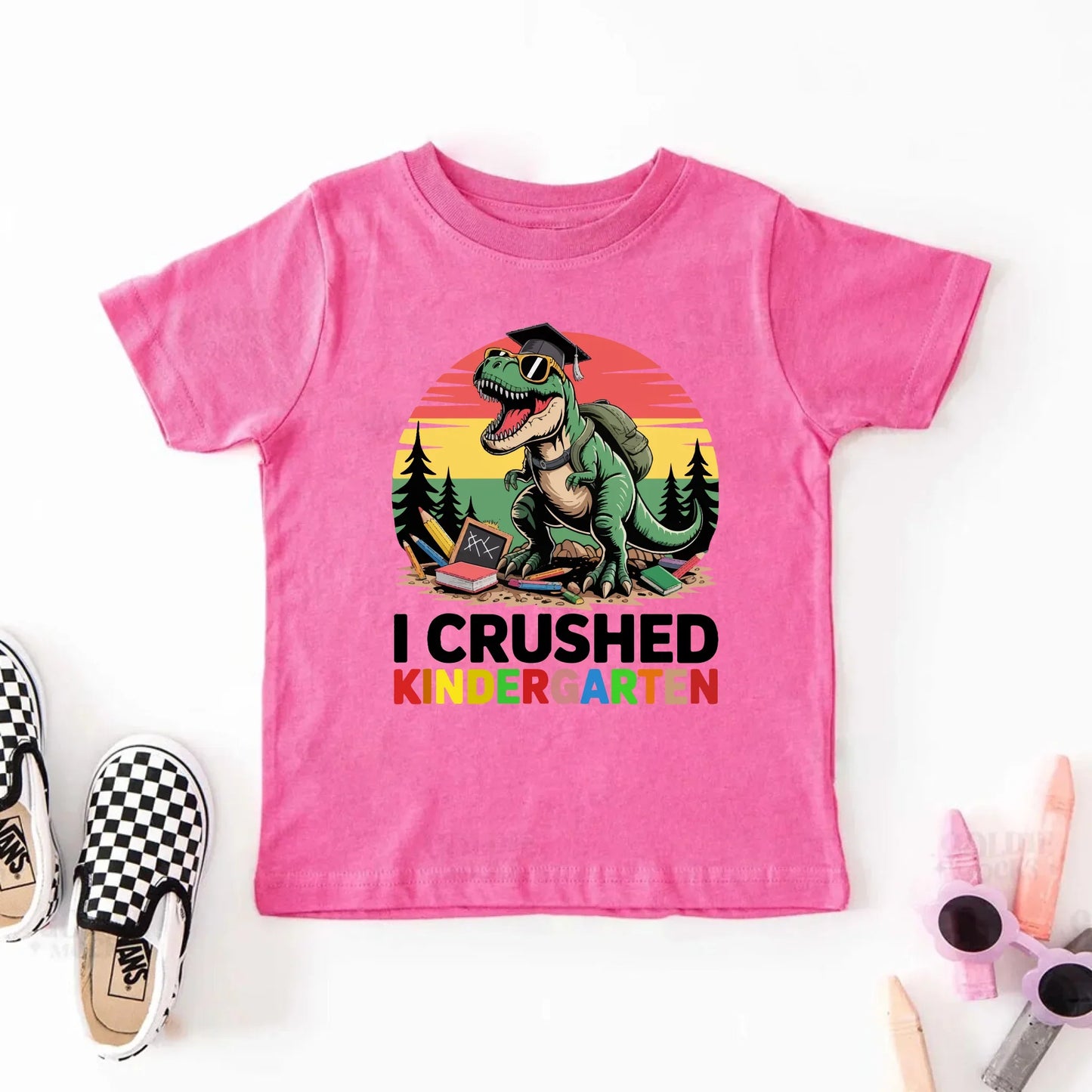 Kids Kindergarten Graduation T-Shirt – Dinosaur T-Rex Design