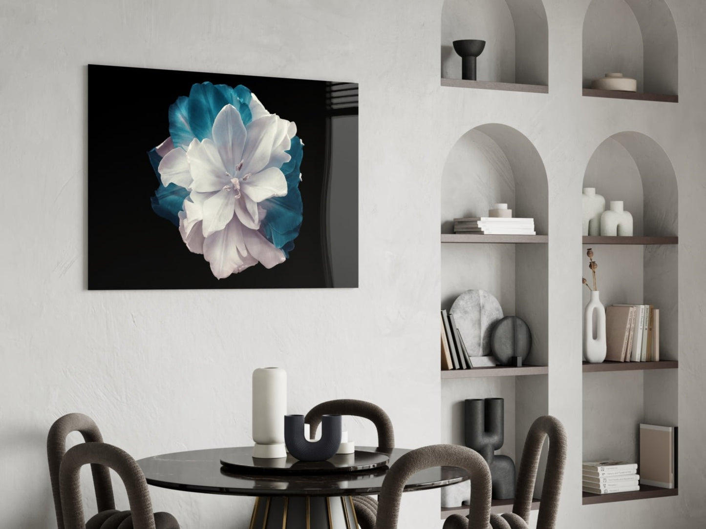 Blue Flower Glass Wall Art Daughter - Ever Trendy Essentials