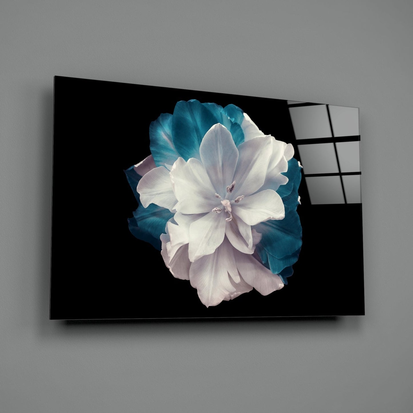 Blue Flower Glass Wall Art Daughter - Ever Trendy Essentials
