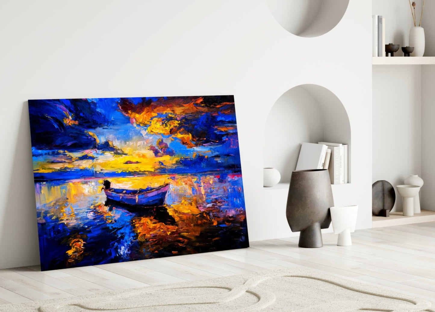 Dark Blue Sunset Glass Wall Art Daughter - Ever Trendy Essentials