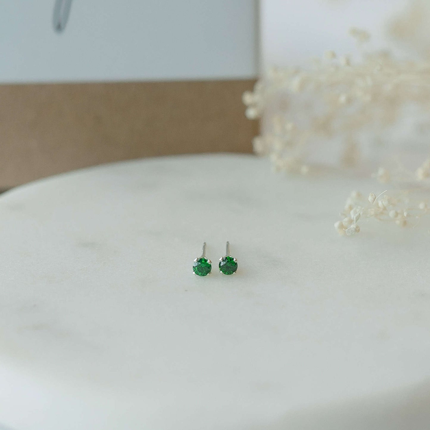 Emerald Crystal Stud Earrings - Ever Trendy Essentials