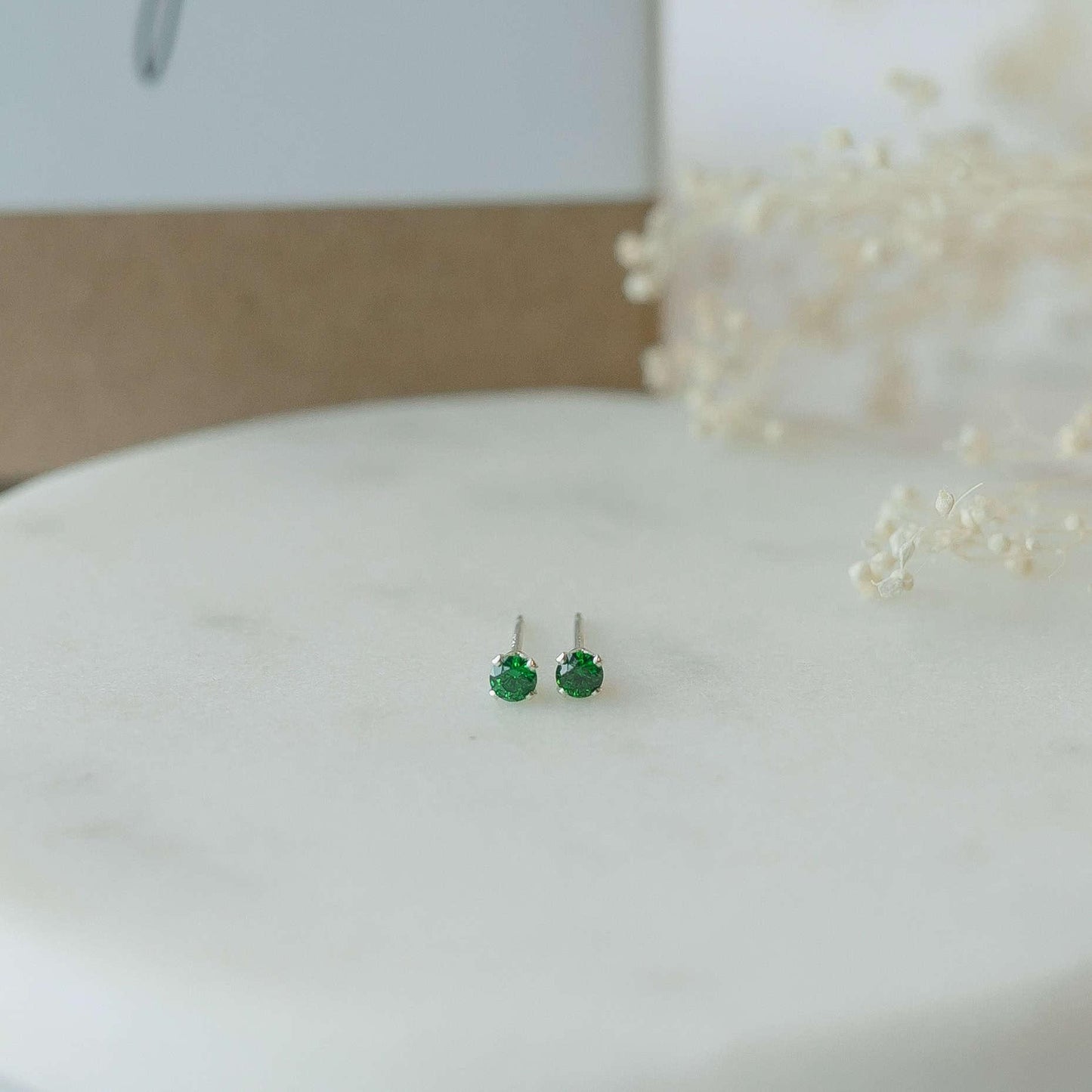 Emerald Crystal Stud Earrings - Ever Trendy Essentials
