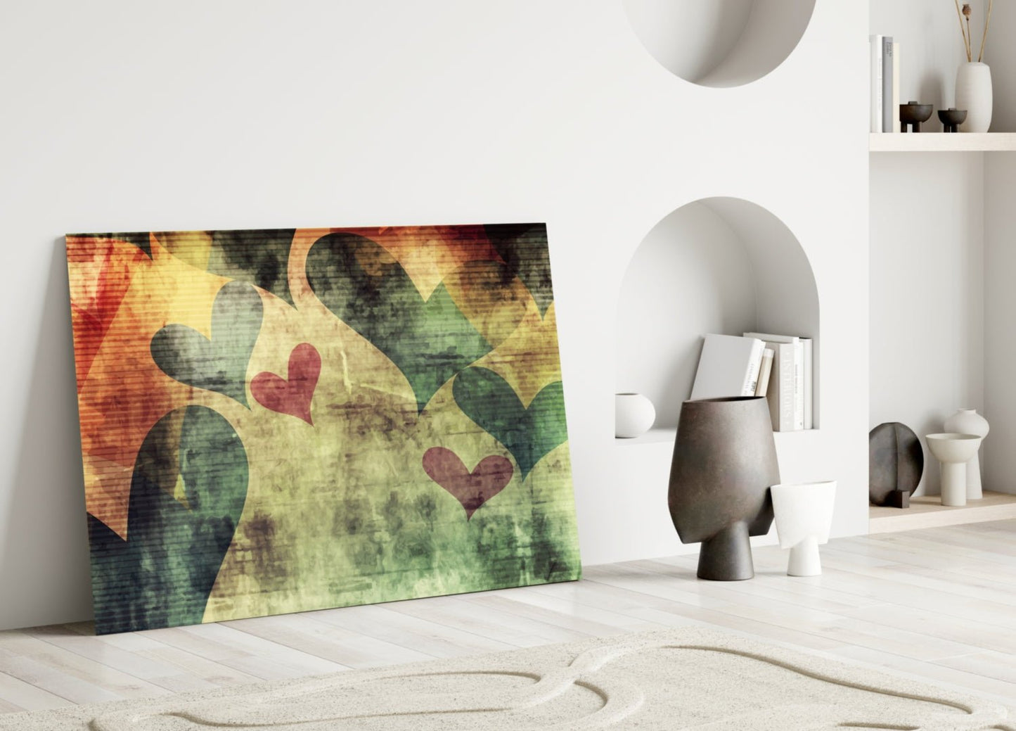 Hearts Hearts Glass Wall Art Daughter - Ever Trendy Essentials