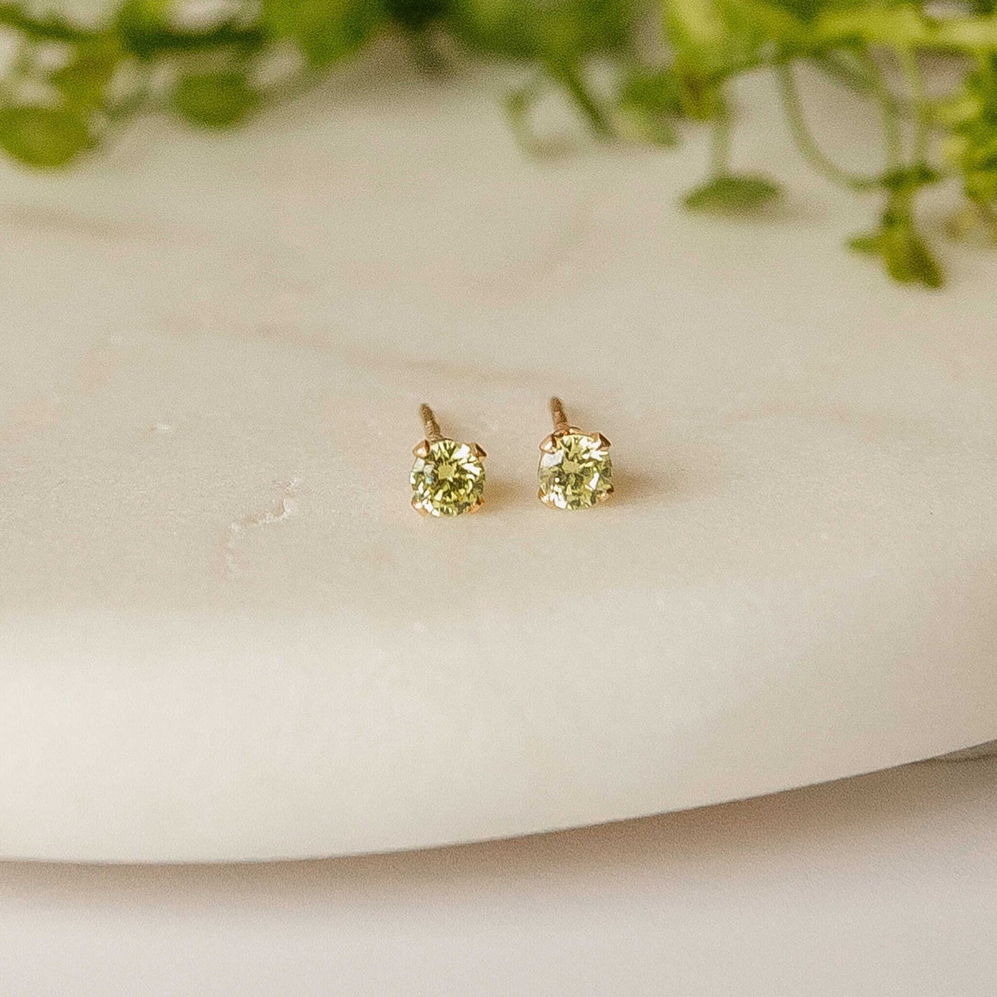 Lime Crystal Stud Earrings - Ever Trendy Essentials