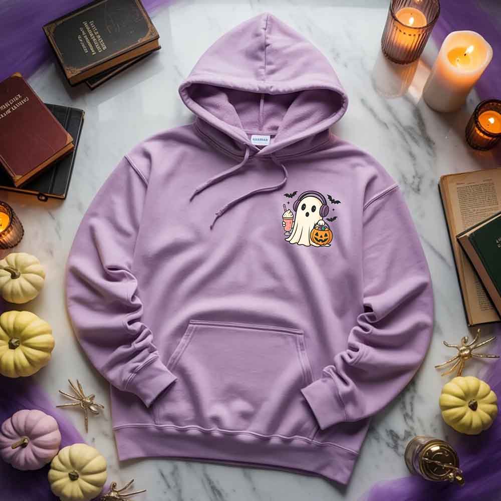 Little Ghost Iced Coffee Hoodie – Cute Halloween Ghost Hoodie - Ever Trendy Essentials