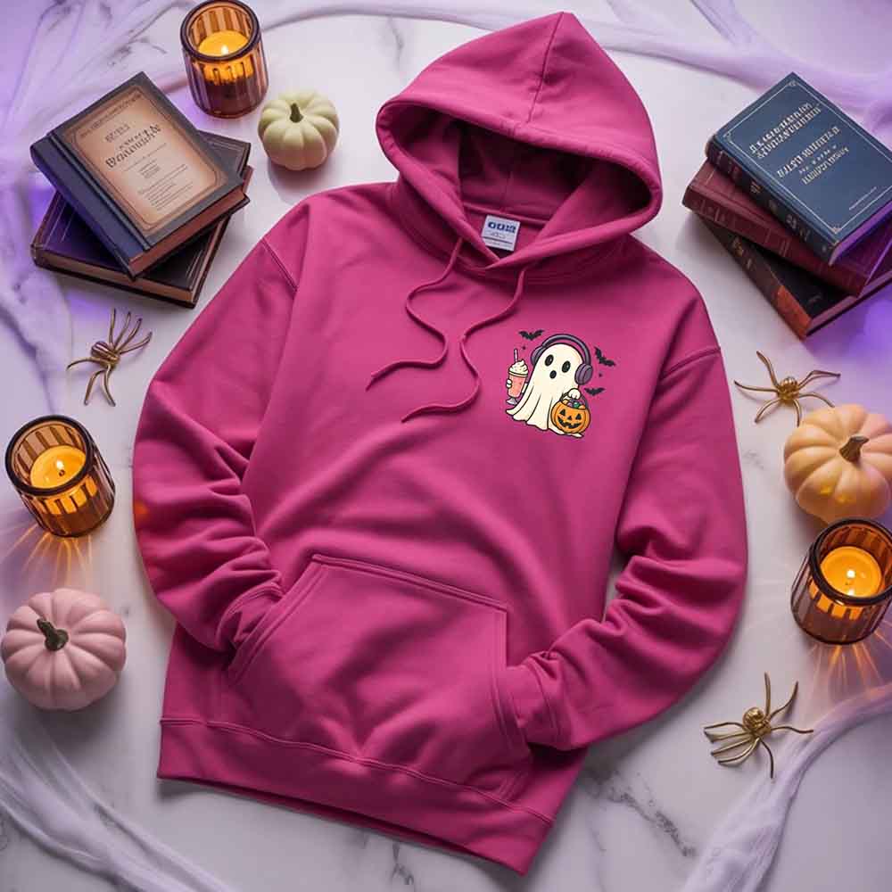 Little Ghost Iced Coffee Hoodie – Cute Halloween Ghost Hoodie - Ever Trendy Essentials