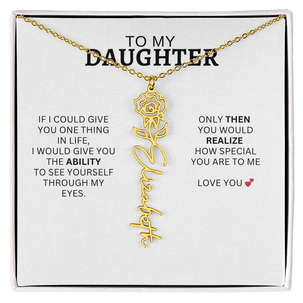 Necklace for Daughter | I Love You - Birth Necklace - Ever Trendy Essentials