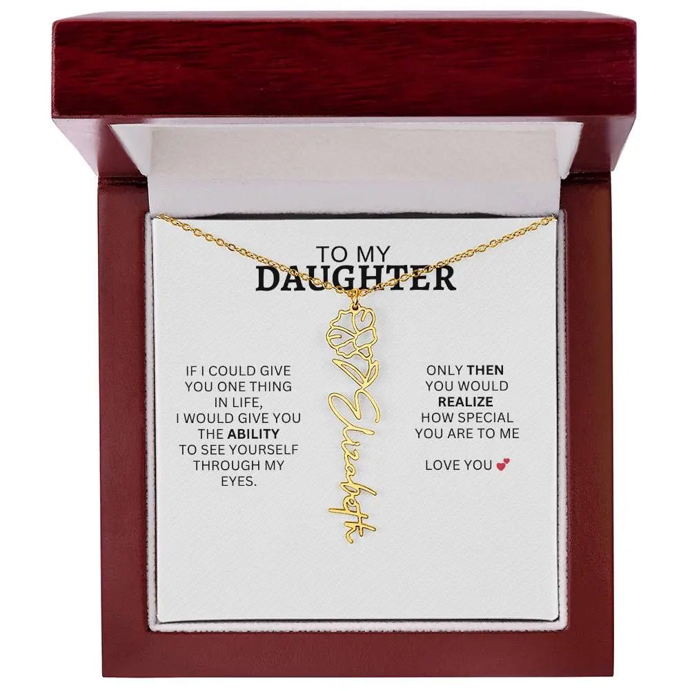 Necklace for Daughter | I Love You - Birth Necklace - Ever Trendy Essentials