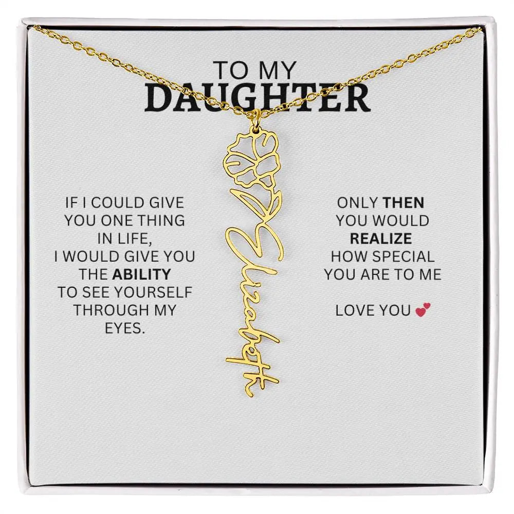 Necklace for Daughter | I Love You - Birth Necklace - Ever Trendy Essentials