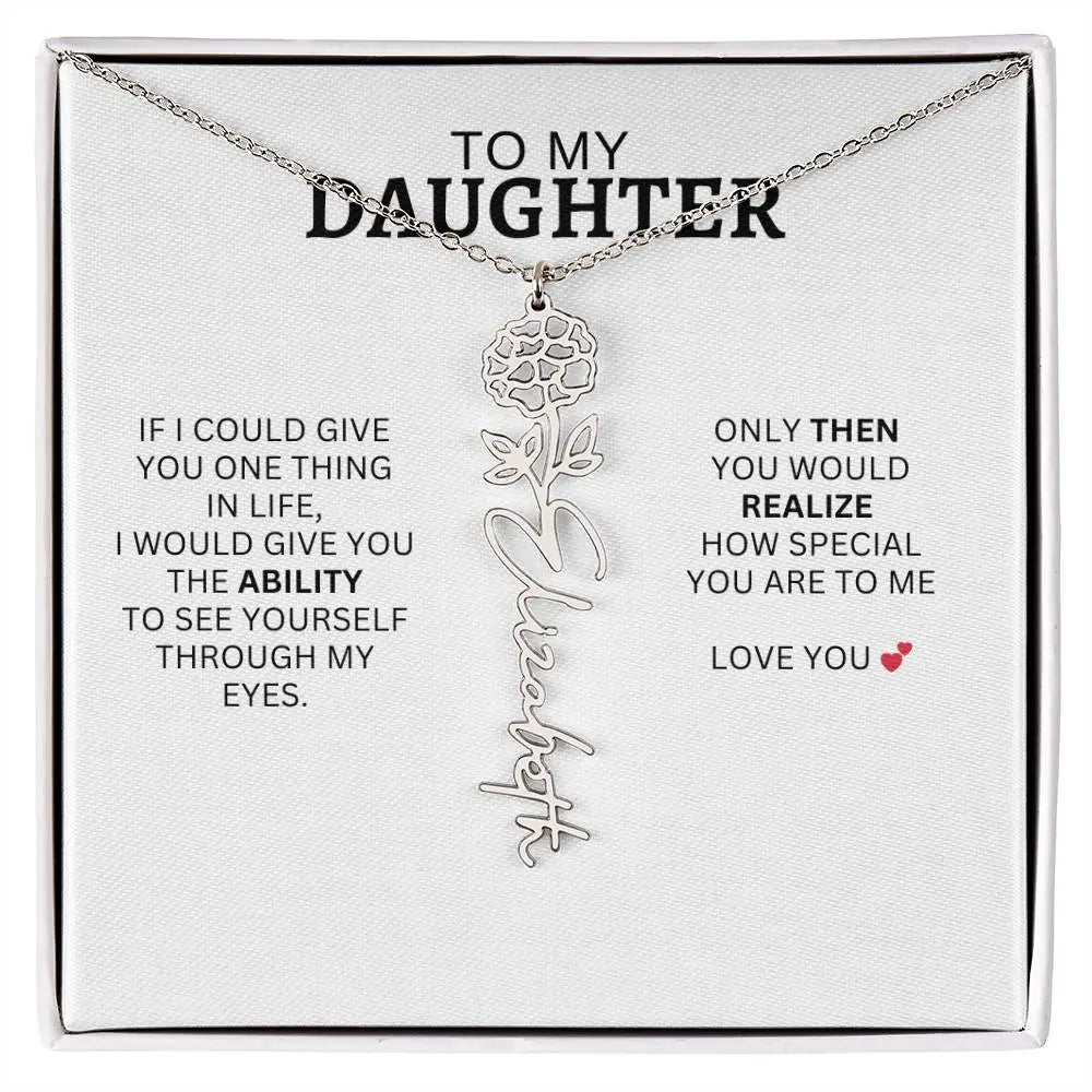 Necklace for Daughter | I Love You - Birth Necklace - Ever Trendy Essentials