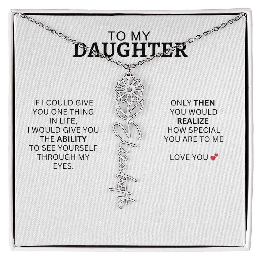 Necklace for Daughter | I Love You - Birth Necklace - Ever Trendy Essentials