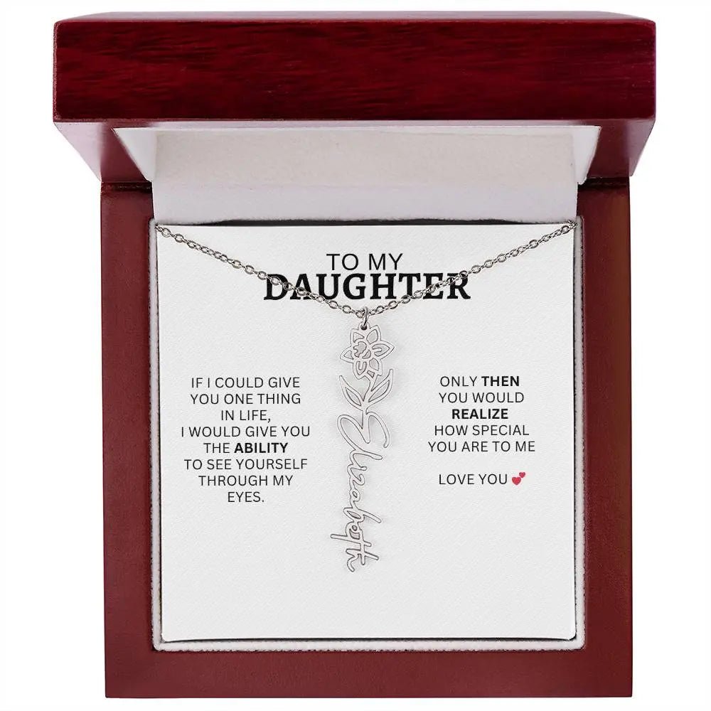Necklace for Daughter | I Love You - Birth Necklace - Ever Trendy Essentials