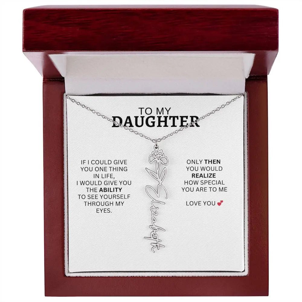 Necklace for Daughter | I Love You - Birth Necklace - Ever Trendy Essentials