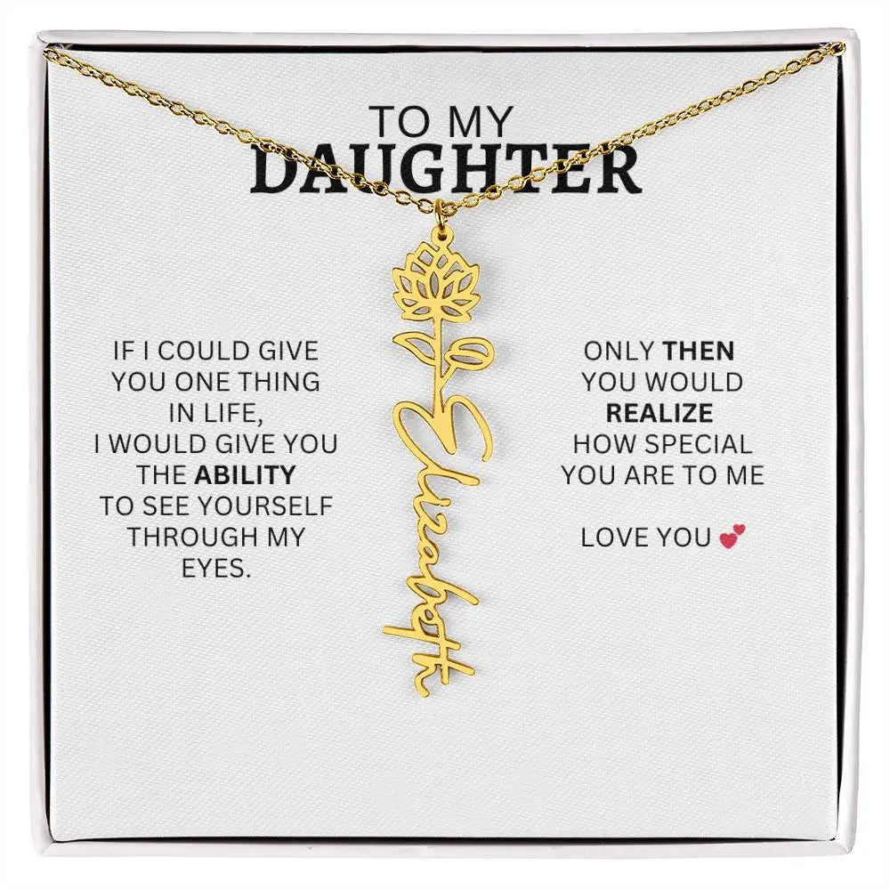 Necklace for Daughter | I Love You - Birth Necklace - Ever Trendy Essentials