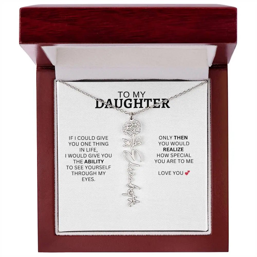 Necklace for Daughter | I Love You - Birth Necklace - Ever Trendy Essentials