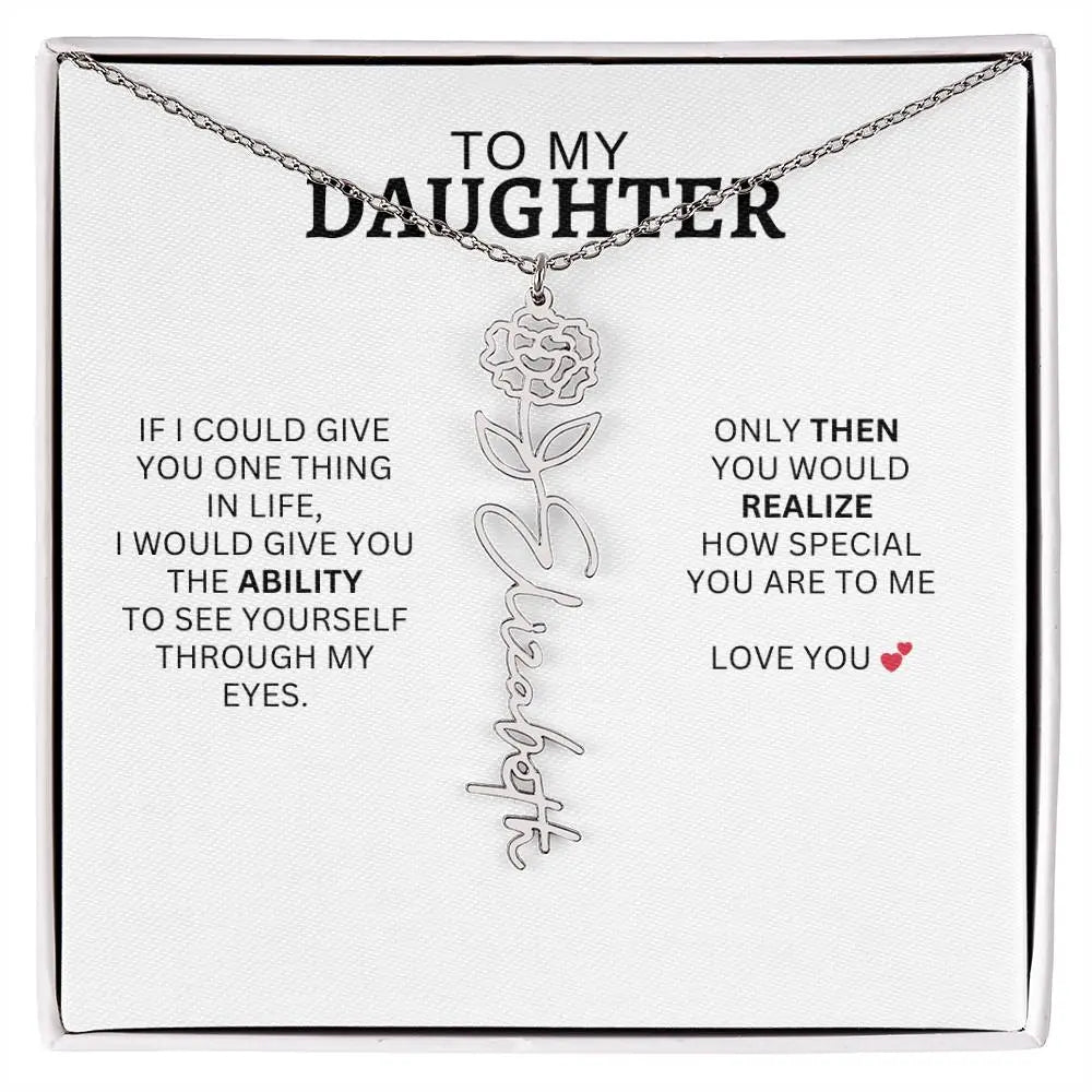 Necklace for Daughter | I Love You - Birth Necklace - Ever Trendy Essentials
