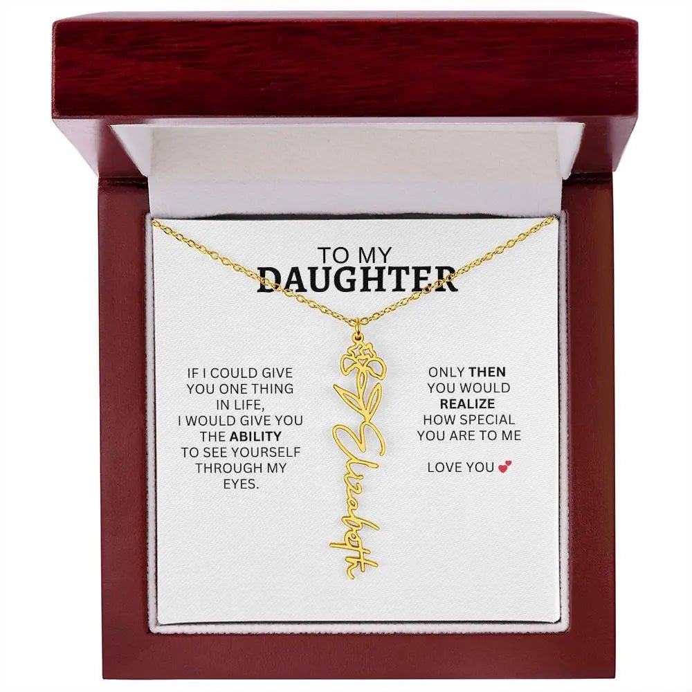 Necklace for Daughter | I Love You - Birth Necklace - Ever Trendy Essentials