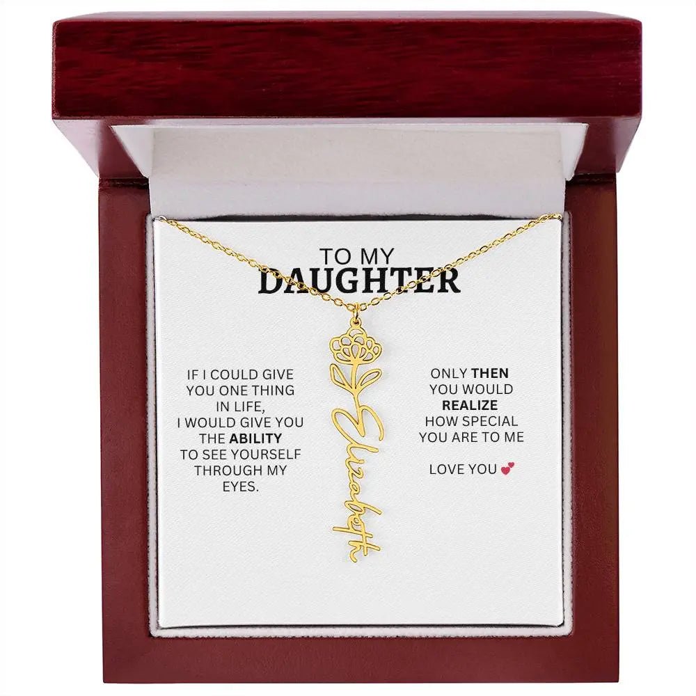 Necklace for Daughter | I Love You - Birth Necklace - Ever Trendy Essentials