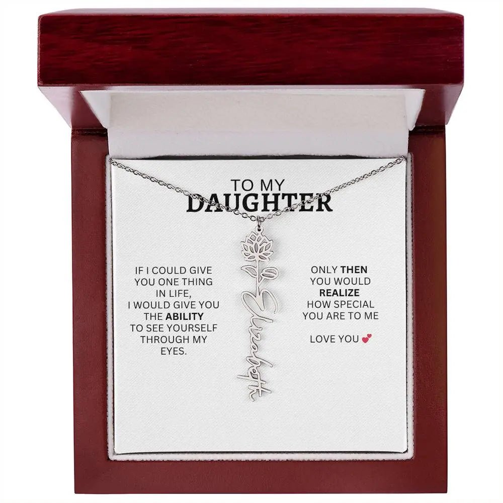 Necklace for Daughter | I Love You - Birth Necklace - Ever Trendy Essentials