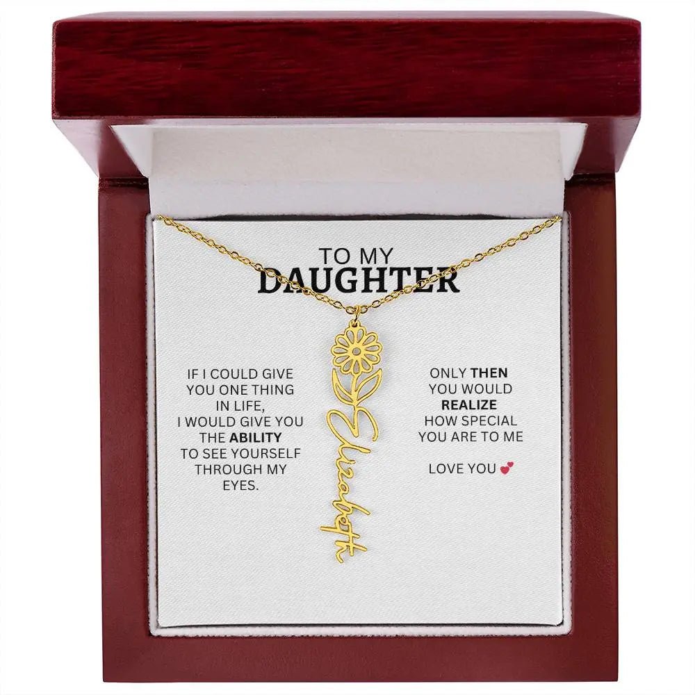 Necklace for Daughter | I Love You - Birth Necklace - Ever Trendy Essentials