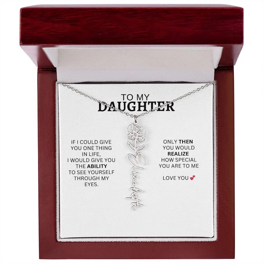 Necklace for Daughter | I Love You - Birth Necklace - Ever Trendy Essentials