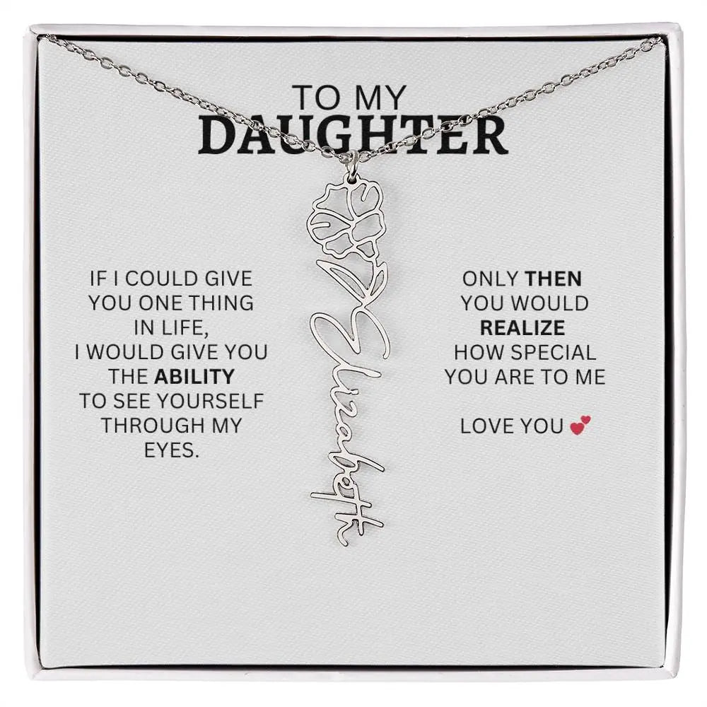 Necklace for Daughter | I Love You - Birth Necklace - Ever Trendy Essentials