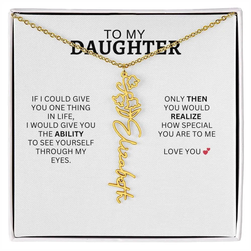 Necklace for Daughter | I Love You - Birth Necklace - Ever Trendy Essentials