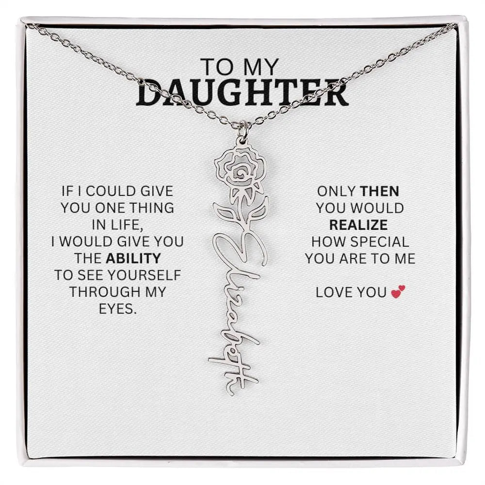 Necklace for Daughter | I Love You - Birth Necklace - Ever Trendy Essentials