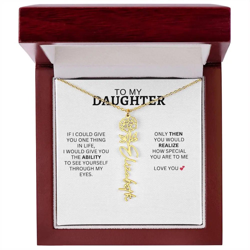 Necklace for Daughter | I Love You - Birth Necklace - Ever Trendy Essentials