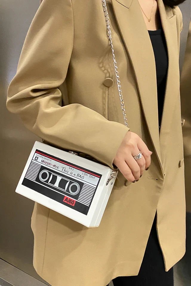 New Retro Magnetic Tape Radio Style Square Bag | Women's Shoulder Bag & Crossbody Bag (Fashionable Leisure Retro Pop) - Ever Trendy Essentials