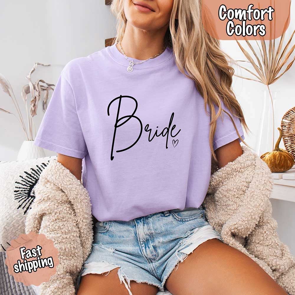 Team Bride Comfort Colors Shirts โ Bride, Bridesmaid, Bachelorette Party & Proposal Gift Tees - Ever Trendy Essentials