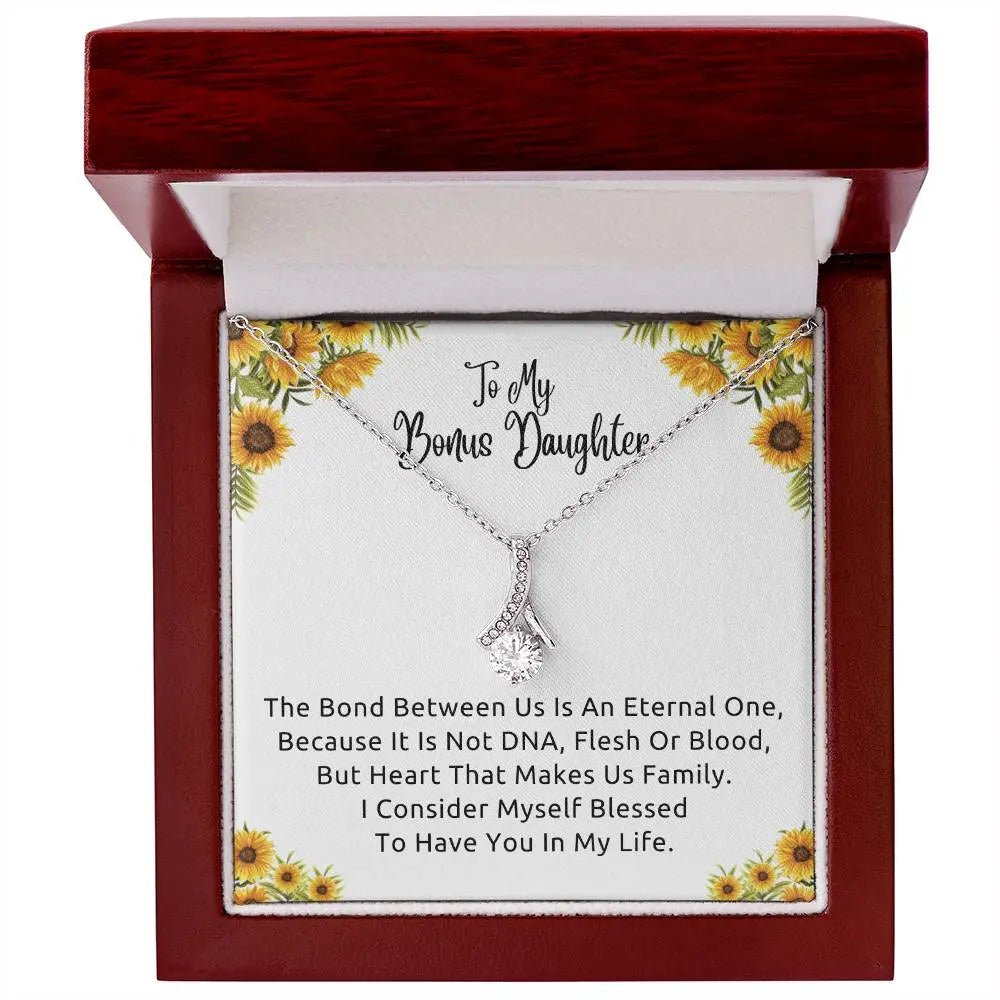 To My Bonus Daughter Necklace, Gift for Bonus Daughter, Step Daughter Birthday - Ever Trendy Essentials