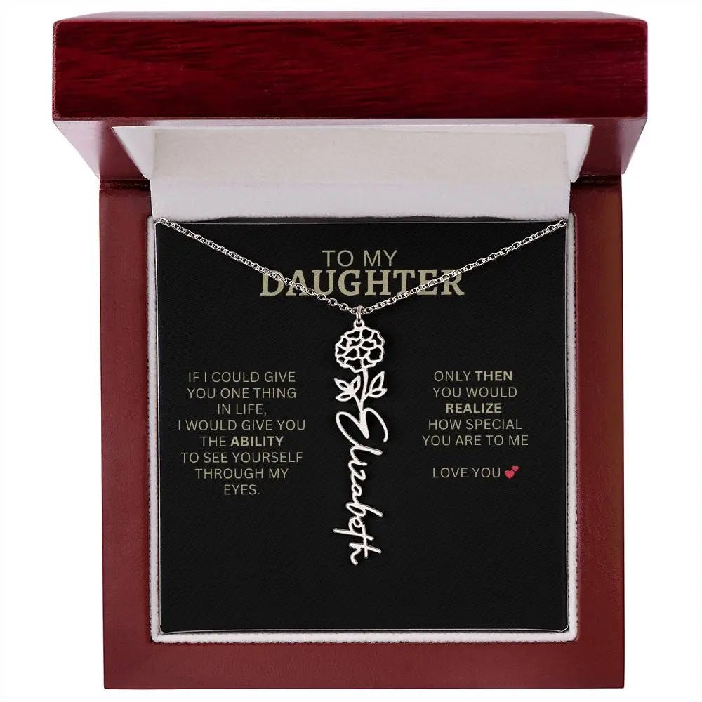 To My Daughter | I Love You - Birth Necklace - Ever Trendy Essentials