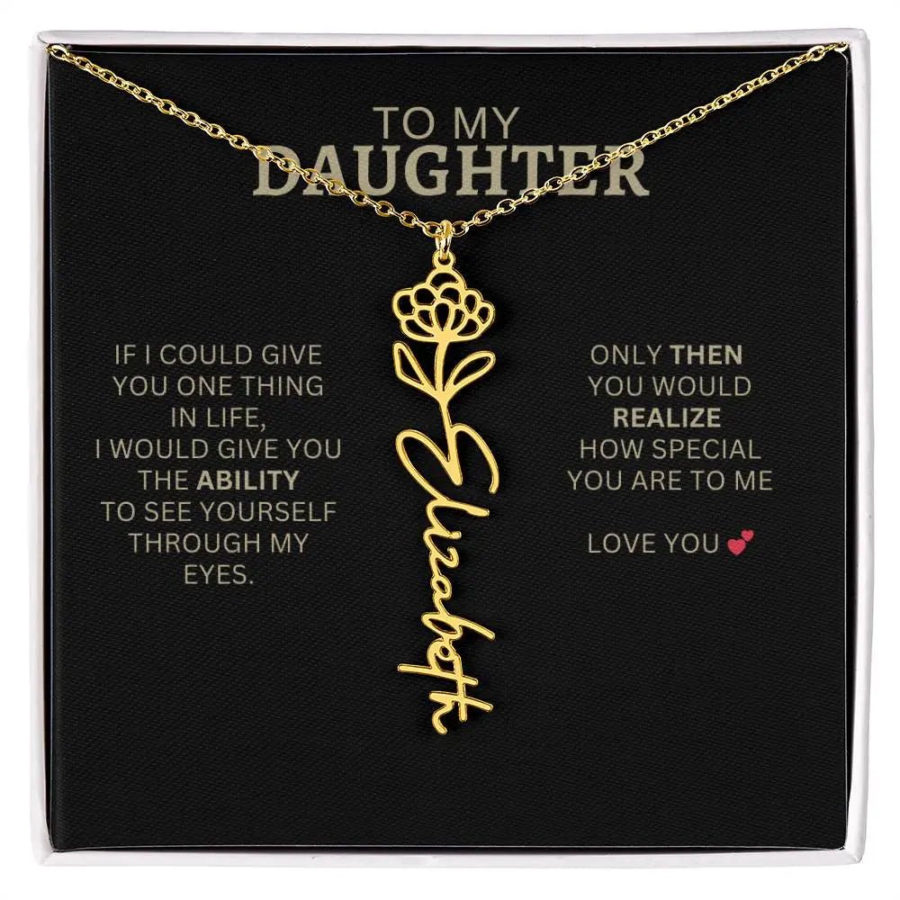 To My Daughter | I Love You - Birth Necklace - Ever Trendy Essentials