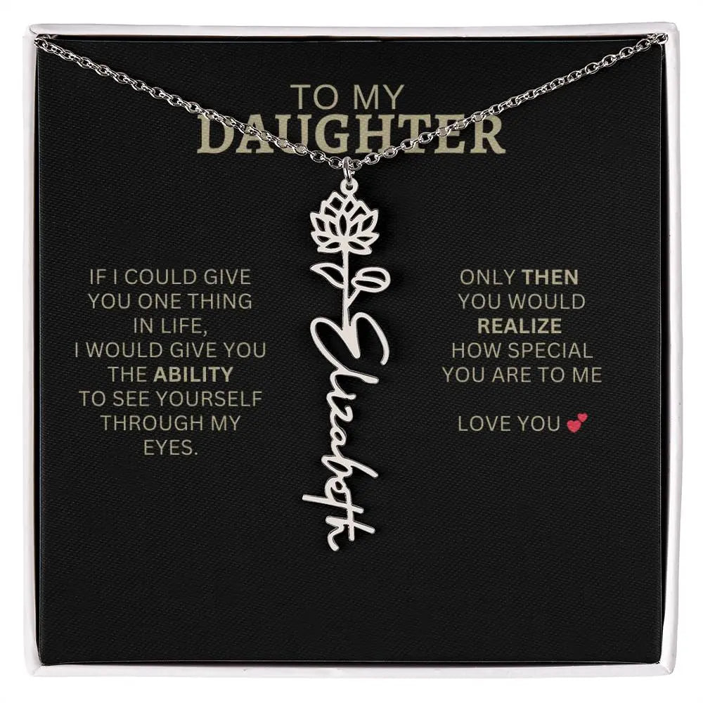 To My Daughter | I Love You - Birth Necklace - Ever Trendy Essentials