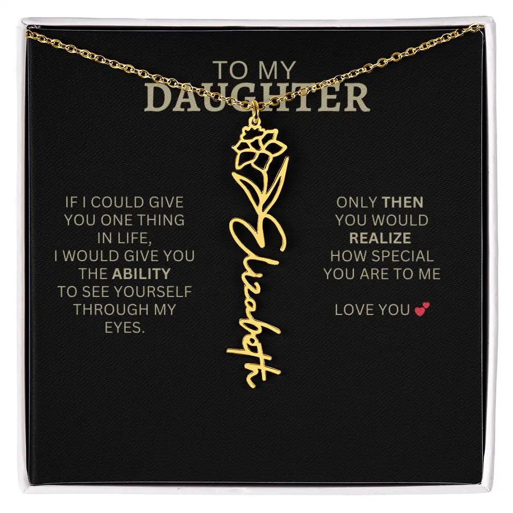 To My Daughter | I Love You - Birth Necklace - Ever Trendy Essentials
