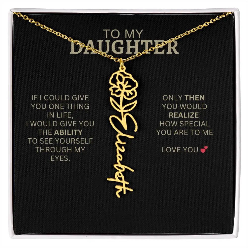 To My Daughter | I Love You - Birth Necklace - Ever Trendy Essentials