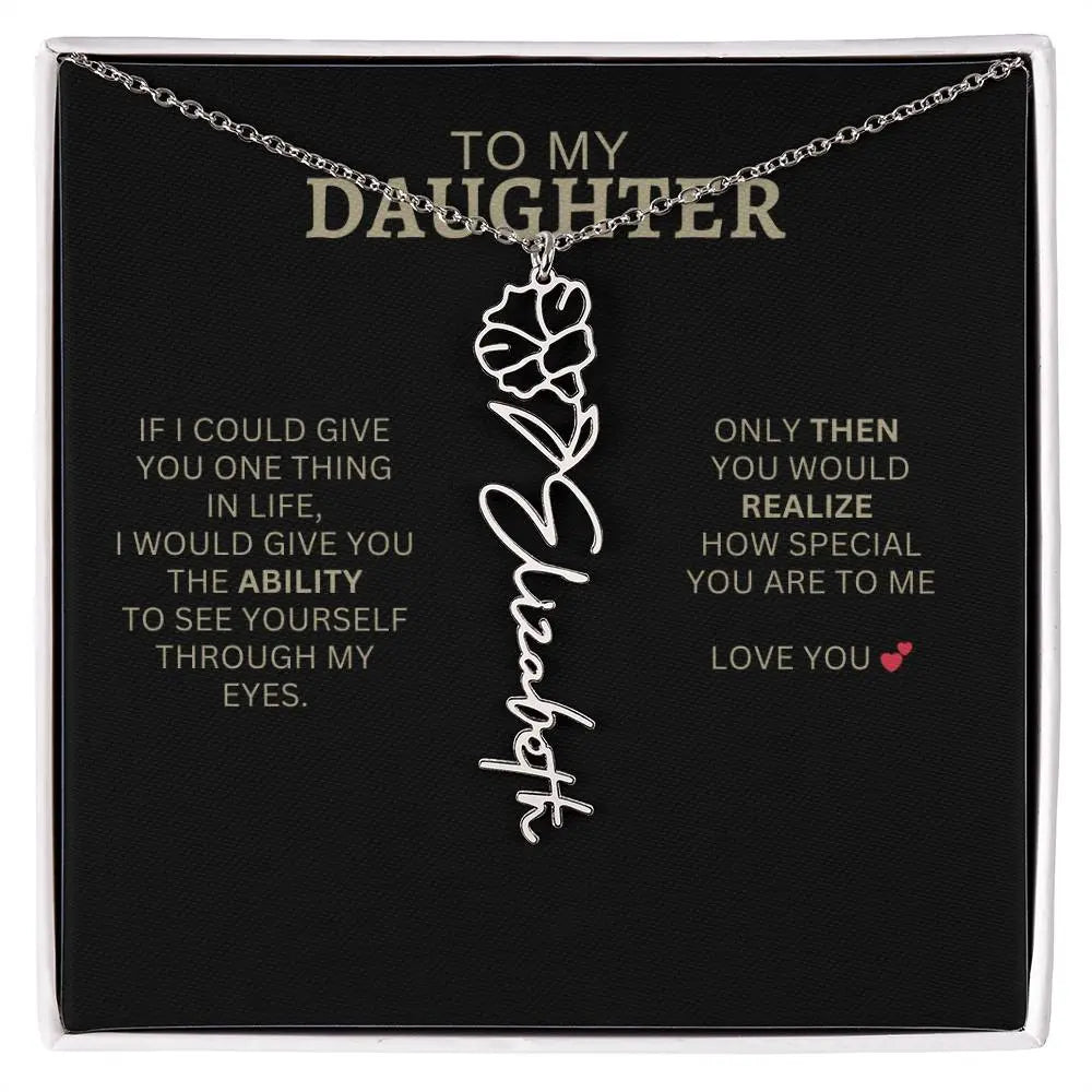 To My Daughter | I Love You - Birth Necklace - Ever Trendy Essentials