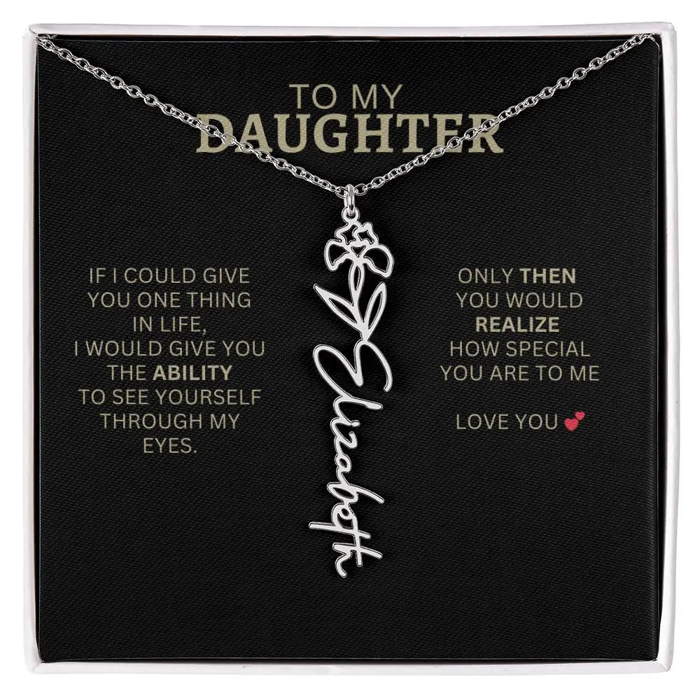To My Daughter | I Love You - Birth Necklace - Ever Trendy Essentials