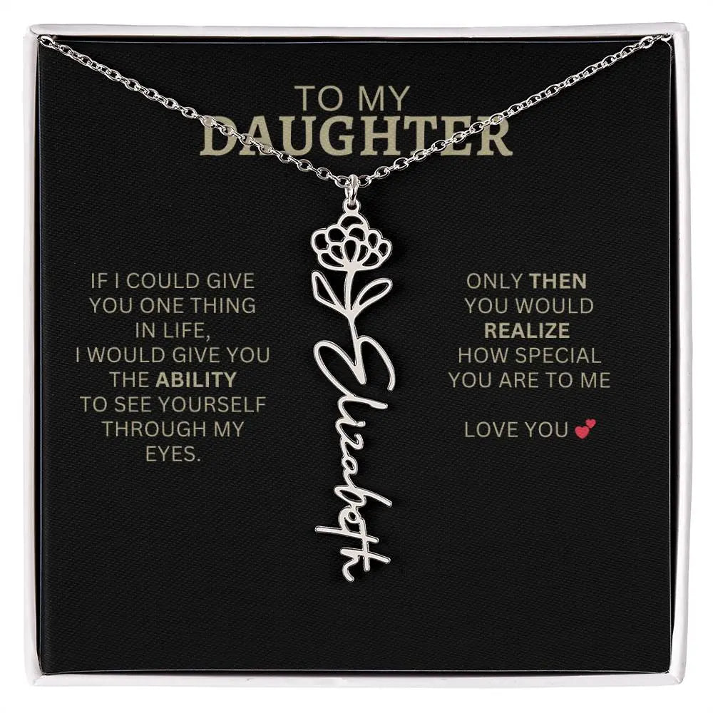 To My Daughter | I Love You - Birth Necklace - Ever Trendy Essentials