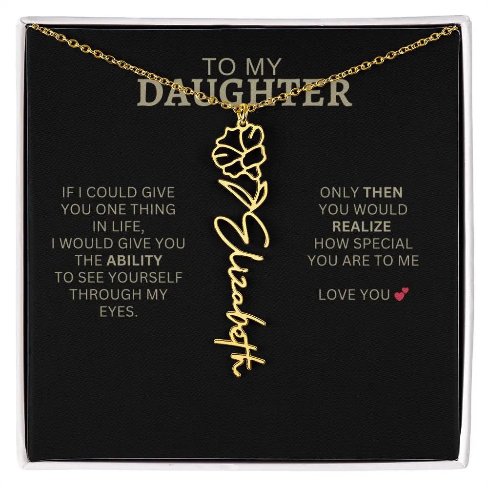 To My Daughter | I Love You - Birth Necklace - Ever Trendy Essentials