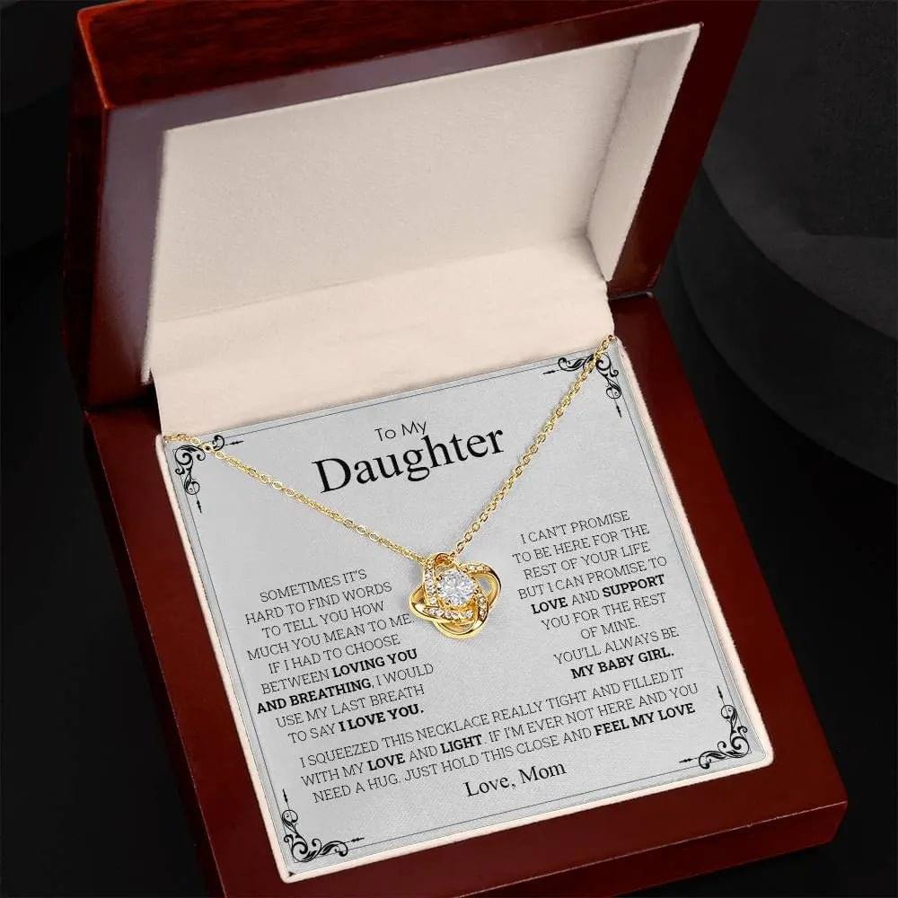 To My Daughter | I Love You - Love Knot Necklace - Ever Trendy Essentials