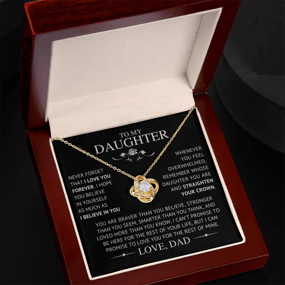 To My Daughter - Love Dad I Love Knot Necklace - Ever Trendy Essentials