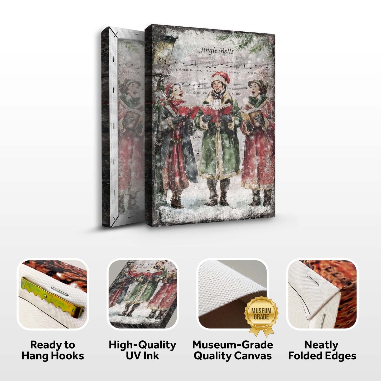 Vintage Christmas Carolers Wall Art II - Holiday Home Decor Canvas Print 2025 - Ever Trendy Essentials