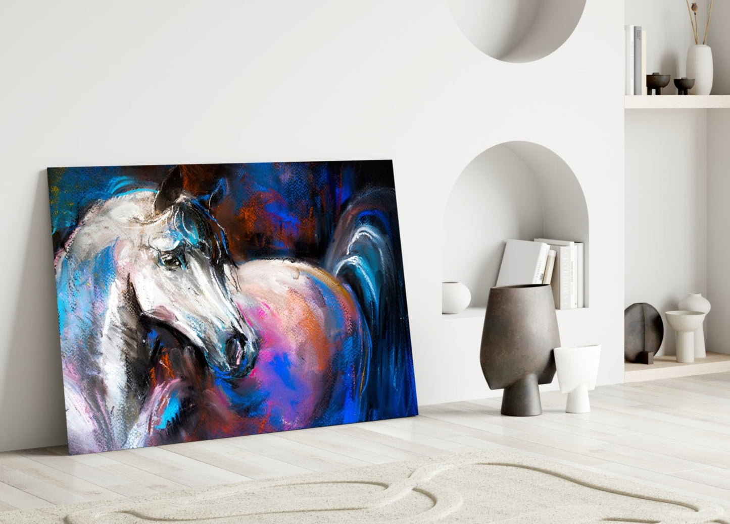 White Horse Glass Wall Art Daughter - Ever Trendy Essentials