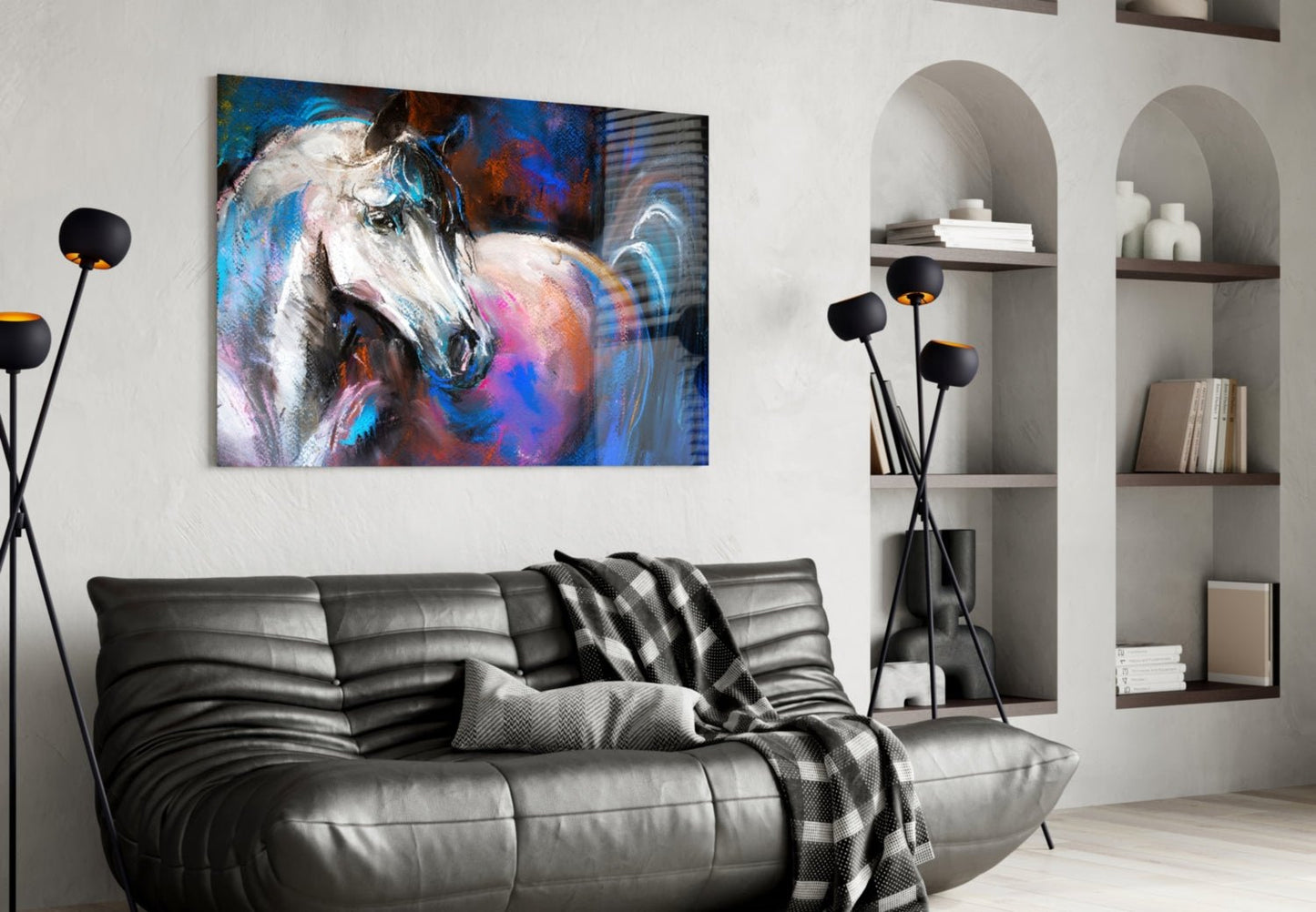 White Horse Glass Wall Art Daughter - Ever Trendy Essentials