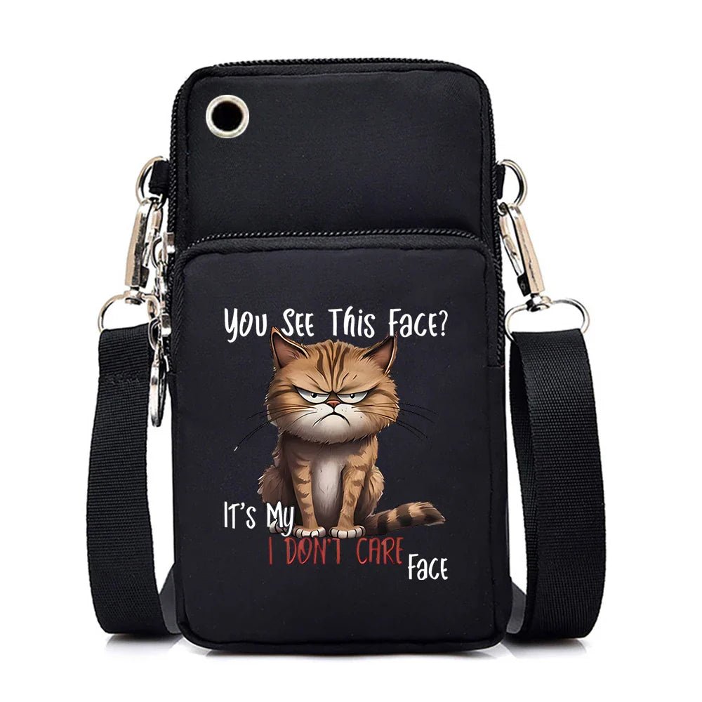 Women's Handbags Black Explosive Coffee Cat Messenger Bags | Female Cartoon Shoulder Bag Purse (Fashion Mobile Phone Crossbody Bags) - Ever Trendy Essentials