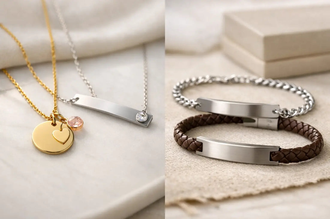 Personalized Necklaces vs Engraved Bracelets