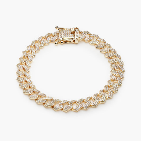 Men's Iced Prong Cuban Bracelet