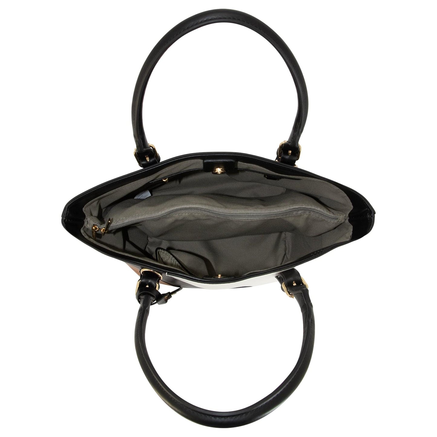 Calico Esme Top-Handle Bag – Black & White Structured Handbag